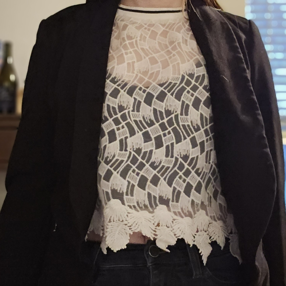 White patterned shirt